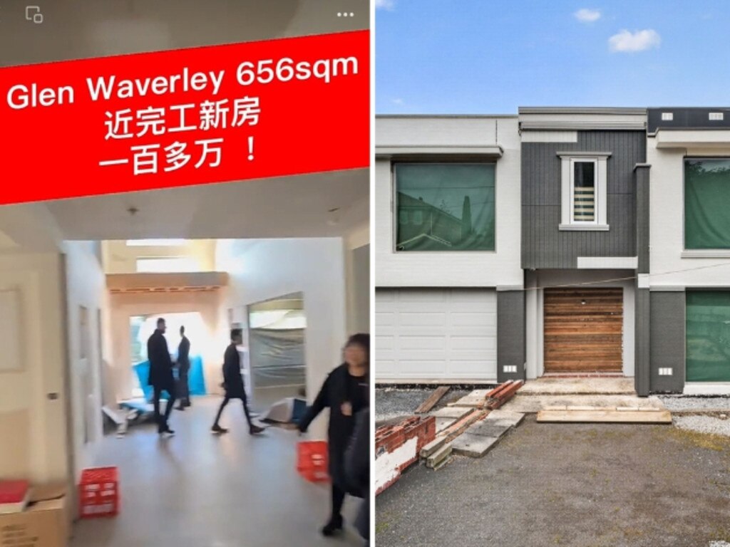 Half-built Glen Waverley house sparks WeChat sensation