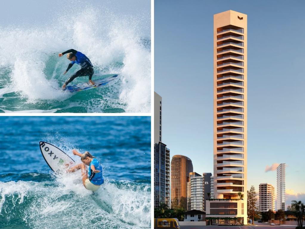 Pro surfers help shape new $180m Gold Coast ‘Surfer’ apartment tower