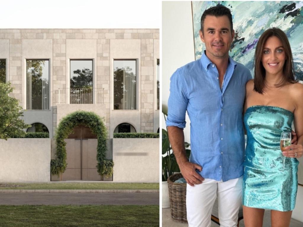 Chris and Lauren Tarrant’s Toorak mansion takes shape