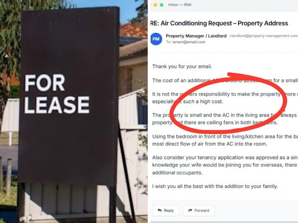 Aus renter told unborn baby is ‘additional occupant’ in AC dispute