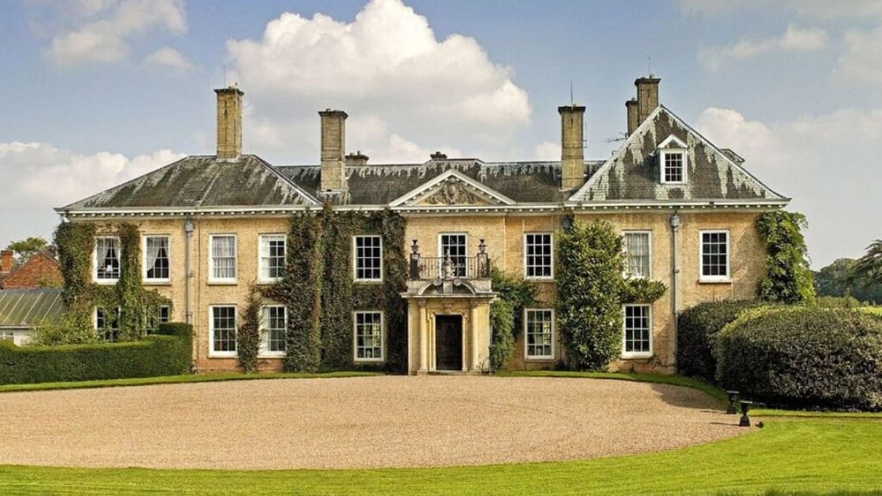 Donnington Hall, a stately home near Ledbury, Herefordshire, England, purchased by actor Liz Hurley and her cricketer fiance Shane Warne for $9 million.